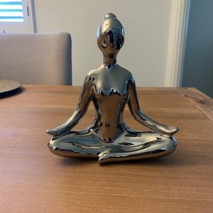 Silver yoga figurine/paper weight